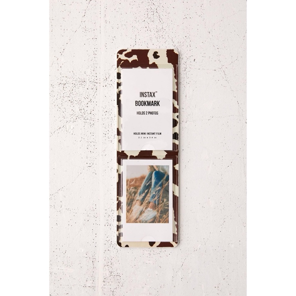 INSTAX MINI BOOKMARK (BROWN COW PRINT)